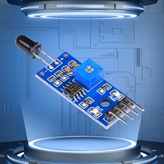 [ElectronicMall01.th] โมดูลเซนเซอร์ตรวจจับเปลวไฟอินฟราเรด 4 Pin IR 3.3V-5V ปรับได้ สําหรับ Arduino DIY