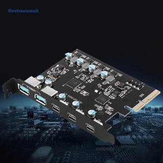 [ElectronicMall01.th] อะแดปเตอร์การ์ด PCIE X4 เป็น USB 3.2 PCIE Gen2 3x USB3.2 และ TPYC-C 15W -L 2 ชิ้น