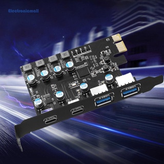 [ElectronicMall01.th] การ์ดขยาย PCIE 2 พอร์ต USB A 2 พอร์ต USB C พอร์ต USB3.2 GEN1 ·