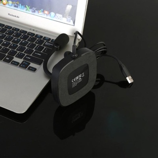 Doublebuy ไมโครโฟนคอมพิวเตอร์ USB พร้อมปุ่มเสียงเงียบ ปลั๊กไมโครโฟนคอนเดนเซอร์ และคอห่าน 360 องศา สําหรับ Reco