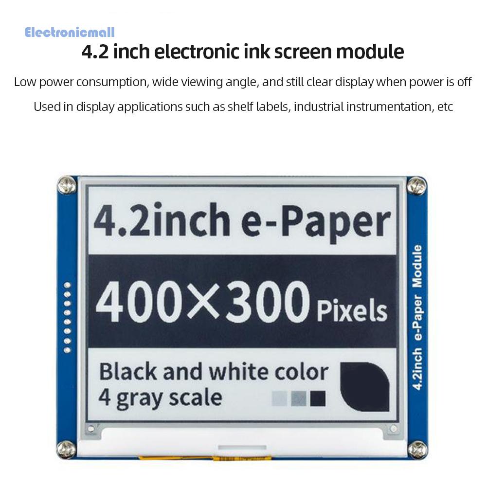 electronicmall01-th-โมดูลกระดาษ-อีแพเปอร์-4-2-นิ้ว-สําหรับ-raspberry-pi-4-3b-หน้าจอแสดงผลหมึก-e-ink-spi-อินเตอร์เฟซ-jetson-nano-arduino-rpi-3-zero
