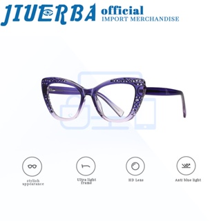 JIUERBA แว่นตาคอมพิวเตอร์ ป้องกันรังสี UV-400 แฟชั่นดั้งเดิม สําหรับผู้ชาย และผู้หญิง
