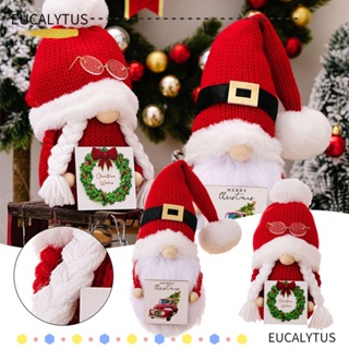 Eutus ตุ๊กตามนุษย์แคระ เอลฟ์ คริสต์มาส ผ้ากํามะหยี่ขนนิ่ม แบบไม้ สําหรับตกแต่งบ้าน