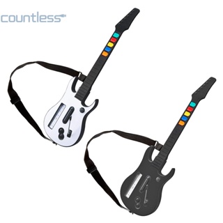 จอยเกมไร้สาย พร้อมสายคล้อง ปรับระดับได้ อุปกรณ์เสริม สําหรับ Wii Guitar Hero Rock Band 3 2 [countless.th]