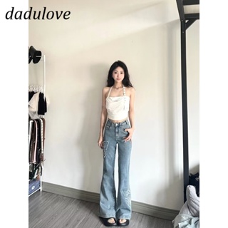 DaDulove💕 New American Ins High Street Retro Butterfly Jeans Niche High Waist Wide Leg Pants Large Size Trousers