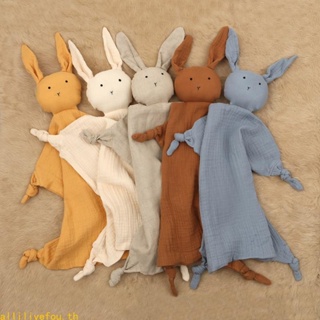 Live ผ้ากันเปื้อน ผ้าขนหนู ผ้าฝ้ายนุ่ม ตุ๊กตากระต่าย สําหรับเด็กทารกแรกเกิด