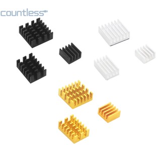 ชุดฮีทซิงค์ระบายความร้อน อะลูมิเนียม สําหรับ Raspberry Pi 4B Cooler Heat Sink Cooling Pad AU 3 ชิ้น [countless.th]