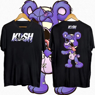 เสื้อยืดคอกลม  evil teddy bear สไตล์ใหม่ ขายร้อน KU*SH Evil Teddy Bear Trend New Design  เสื้อยืดแฟชั่นพิมพ์ เสื้อยืดคุณ