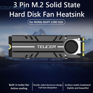 Teucer พัดลมฮีทซิงค์โซลิดสเตทฮาร์ดดิสก์ 3 Pin M.2 NVMe NGFF 2280 SSD Cool [countless.th]