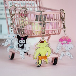 SANRIO พวงกุญแจ จี้การ์ตูนอนิเมะ Hello Kitty Kawaii Girl Macho My Melody เหมาะกับของขวัญ ของเล่นสําหรับคู่รัก