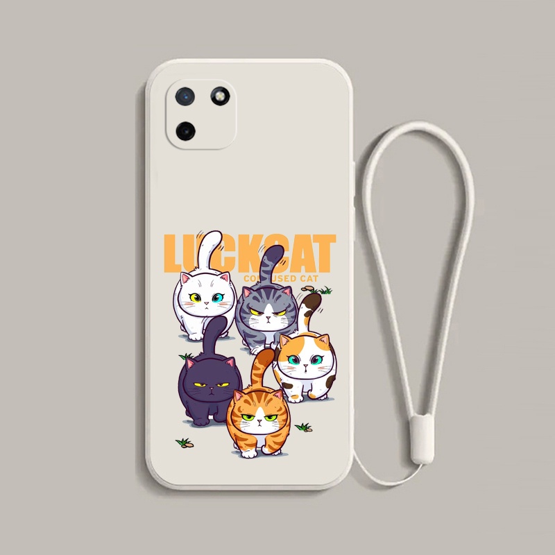 เคสโทรศัพท์มือถือแบบนิ่ม-tpu-ลายการ์ตูนแมว-สําหรับ-realme-c11-2020-c-a8