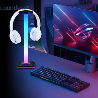 ขาตั้งหูฟังเล่นเกม RGB พอร์ต USB คู่ แถบควบคุมแบบสัมผัส ที่วางหูฟังสําหรับเล่นเกม แบบแขวน อุปกรณ์เสริมหูฟัง [countless.th]