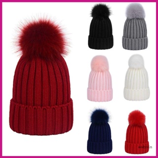 (ลดราคาสูง) Aodysin.th หมวกบีนนี่ ผ้าขนสัตว์ถัก สีพื้น เหมาะกับฤดูหนาว สําหรับผู้ชาย ผู้หญิง