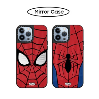 Casetify เคสโทรศัพท์มือถือ กันกระแทก ลาย Marvel Spider Man พร้อมกระจก คุณภาพสูง สําหรับ เคสไอโฟน IPhone 11 12 13 14 Pro Max 13 Mini 14 Plus X XR Xs Max 15 Pro Max Case