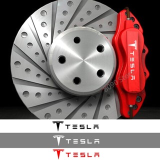 สติกเกอร์คาลิปเปอร์ไวนิล ลายสก๊อต 6 ชิ้น ต่อชุด สําหรับตกแต่งล้อรถยนต์ Tesla Model3 ModelS P85D