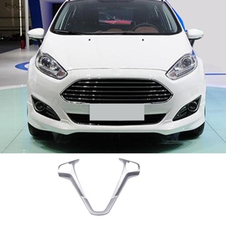 ปลอกหุ้มพวงมาลัยรถยนต์ ABS สีเงิน สําหรับ Ford Fiesta Mk7 Mk8 St Ecosport 2013-2014