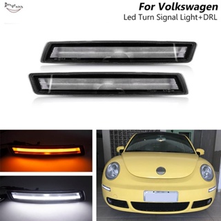 ไฟเลี้ยว LED DRL สีเหลืองอําพัน สําหรับรถยนต์ VW Beetle 2006-2010