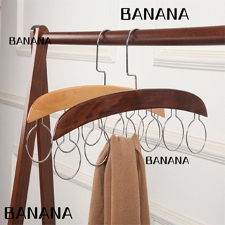 Banana1 ไม้แขวนผ้าพันคอ แบบไม้เนื้อแข็ง ประหยัดพื้นที่ อเนกประสงค์ สําหรับตู้เสื้อผ้า