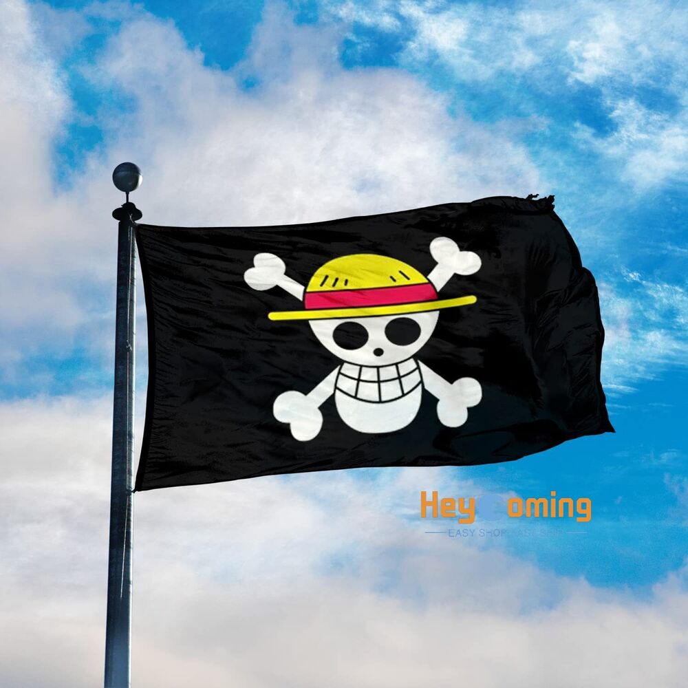 ธงโจรสลัด-ลายการ์ตูน-one-piece-monkey-d-luffy-roger-skeleton