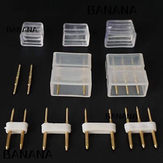 Banana1 แถบเชื่อมต่อสายไฟ LED ทองแดง 2 Pin 3Pin 6 มม. 7 มม. 8 มม. 9 มม. 10 มม. อุปกรณ์เสริม