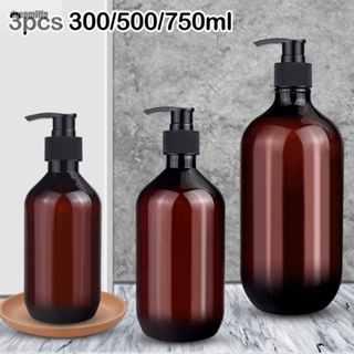 【DREAMLIFE】Travel Sized Shampoo Soap Dispensers Set of 3 Bottles 300ml/500ml/750ml