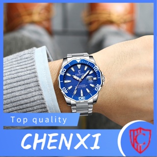 Chenxi CHENXI พร้อมส่ง นาฬิกาข้อมือควอทซ์แฟชั่น กันน้ํา ทรงสี่เหลี่ยม สําหรับผู้ชาย