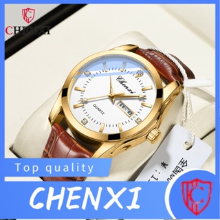 Chenxi CHENXI พร้อมส่ง นาฬิกาข้อมือควอตซ์แฟชั่น กันน้ํา มีปฏิทิน สําหรับบุรุษ