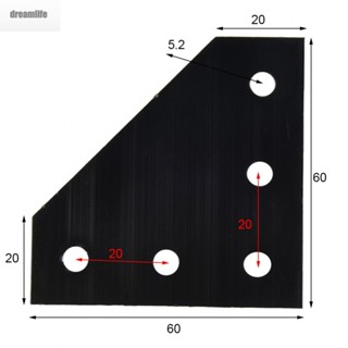 【DREAMLIFE】Angle Bracket Silver Without Screws 1pc Black Joint Board Plate Corner