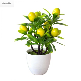 【DREAMLIFE】Artificial Potted Flowers Plastic Does Not Fade Green Non-toxic Brand New