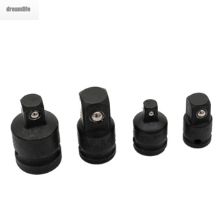 【DREAMLIFE】Socket Adapters 4pcs Air Impact Transmission Black Corrosion resistance