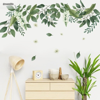 【DREAMLIFE】Wall sticker PVC Green Removable 1pc Self Adhesive Vinyl Art Home Plant