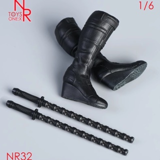 พร้อมส่ง NRTOYS NR32 รองเท้าบูท ข้อสั้น 1/6 ถอดออกได้ สีดํา สําหรับผู้หญิง D9OY