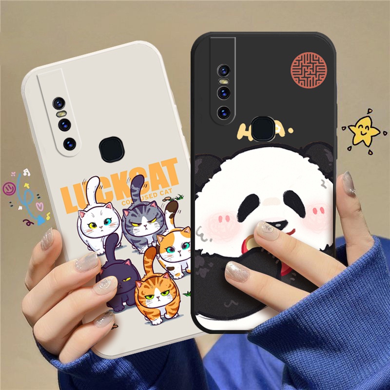 เคสโทรศัพท์มือถือแบบนิ่ม-tpu-ลายการ์ตูนแมว-สําหรับ-vivo-v15-c-a8