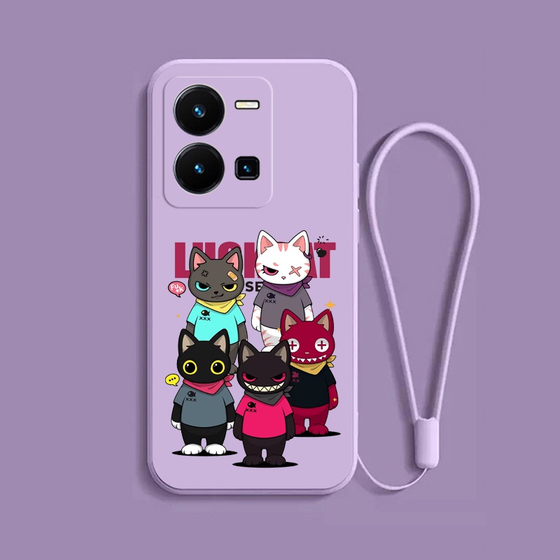 เคสโทรศัพท์มือถือแบบนิ่ม-tpu-ลายการ์ตูนแมว-สําหรับ-vivo-y35-2022-c-a8