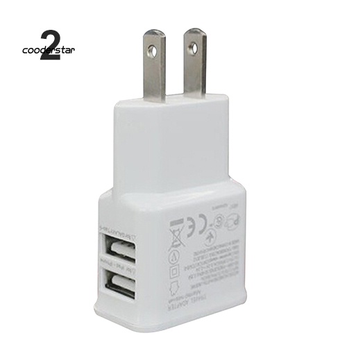 cood-อะแดปเตอร์ชาร์จ-usb-5v-21a-พอร์ตคู่-ปลั๊ก-us-สําหรับ-samsung-iphone-ipad-ipod