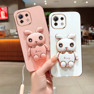 [พร้อมส่ง] เคสโทรศัพท์มือถือ ซิลิโคน กันกระแทก ลายน่ารัก 3D พร้อมขาตั้ง สําหรับ Xiaomi 11 Lite 4G 5G