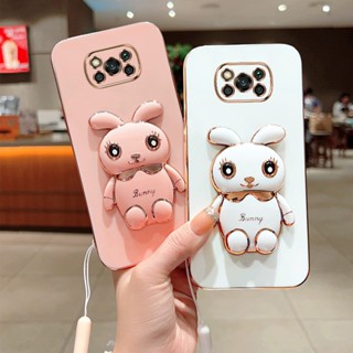 [พร้อมส่ง] เคสโทรศัพท์มือถือ ซิลิโคน กันกระแทก ลายน่ารัก 3D พร้อมขาตั้ง สําหรับ Xiaomi POCO X3 Pro NFC
