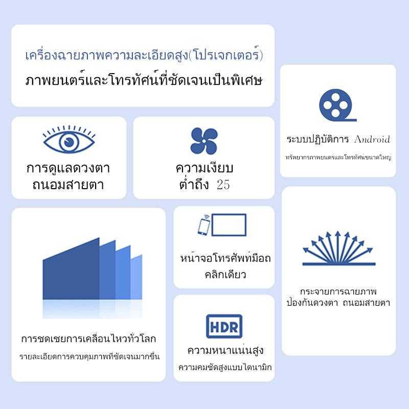 โปรเจคเตอร์-แบบพกพา-บลูทูธ4-0-เครื่องฉายภาพ-โฮมโปรเจคเตอร์-projector-mini-เครื่องฉายหนัง