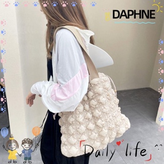 Daphne กระเป๋าสะพายไหล่ลําลอง ผ้าไนล่อน แต่งซิป ขนาดใหญ่ จุของได้เยอะ ลายสก๊อต น้ําหนักเบา สําหรับสตรี