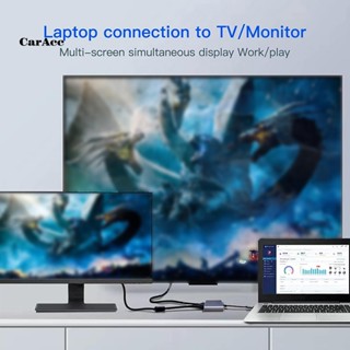 &lt;CarAcc&gt; อะแดปเตอร์แปลง Usb เป็น Hdmi คู่ ติดตั้งง่าย 3.0 หรือ Usb c เป็น Hdmi ความเร็วสูง Usb 3.0 Type-c เป็น Dual Hdmi