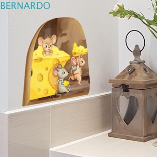 Bernardo สติกเกอร์แกะสลัก รูปหนู 3D เรืองแสง แกะสลักได้ สําหรับติดตกแต่งห้องเด็ก 3D DIY