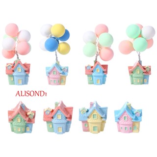 Alisond1 ฟิกเกอร์ รูปบ้านบอลลูน ขนาดเล็ก สําหรับตกแต่งบ้าน สวน