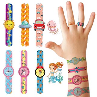 Hot Sale# Childrens tattoo stickers safe and harmless girl princess waterproof stickers baby cartoon dinosaur small paste watermark stickers 8cc