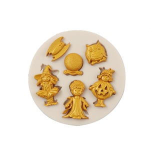 แม่พิมพ์ซิลิโคน รูปค้างคาว ฟักทอง นางฟ้า ฮาโลวีน สําหรับตกแต่งขอบช็อคโกแลต เค้ก เบเกอรี่