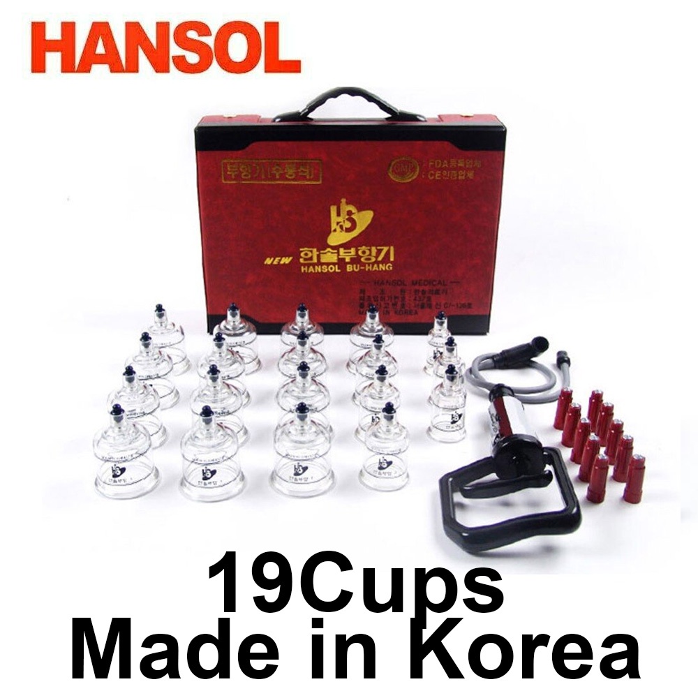 Hansol Buhang Korea 19 Cups Tempered Cupping Therapy Body Healthy ...