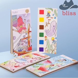 Bliss Gouache สมุดภาพกราฟฟิตี ที่คั่นหนังสือ DIY ชุดเครื่องมือศิลปิน โรงเรียน อุปกรณ์ศิลปะ กระดาษสีน้ํา อุปกรณ์วาดภาพ ชุดหนังสือเส้นขยุกขยิกเปล่า