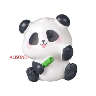 Alisond1 แพนด้าจิ๋ว เรซิ่น สําหรับสวนจิ๋ว แพนด้า ภูมิทัศน์ เสาไม้ไผ่ เครื่องประดับเด็ก ของขวัญ ตกแต่งเค้ก ภูมิทัศน์ขนาดเล็ก