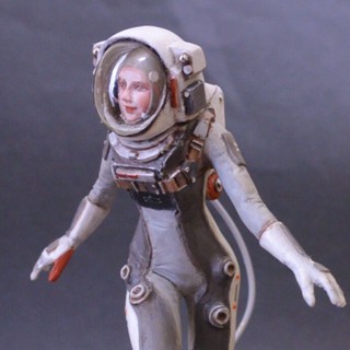 พร้อมส่ง โมเดลฟิกเกอร์เรซิ่น 1/20 Hired Space Suit GK Humanoid สีขาว