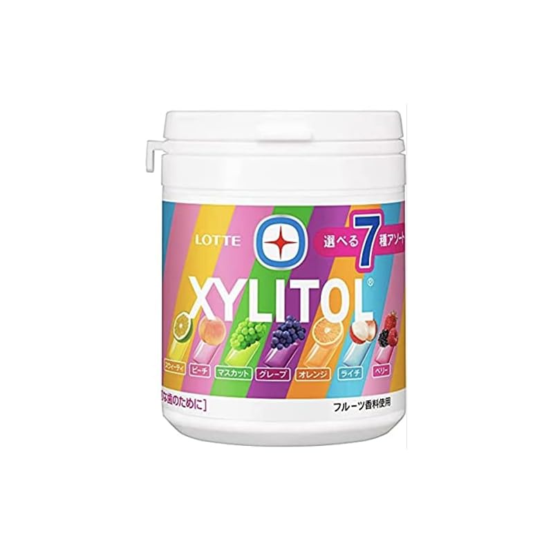 [Lotte Xylitol Gum in 7 assorted bottles 143g x 6pcs. Shopee Thailand