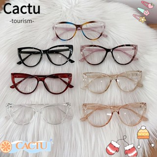 Cactu แว่นตา ป้องกันแสงสีฟ้า ป้องกันดวงตา PC แว่นตาทรงกลม คลาสสิก สีฟ้า บล็อกแสงออปติคอล แว่นตาสํานักงาน